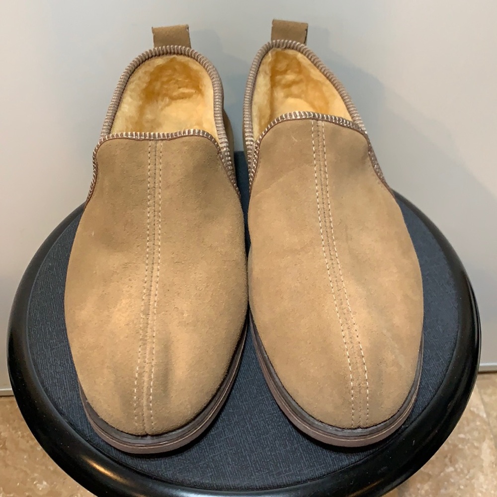 Sioux Mox Men’s Suede Slippers with Faux Fur